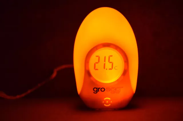 Gro Egg Baby Room Thermometer Portable Night Light Digital Colour Indicator