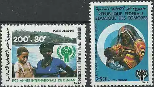 Timbres Enfance Comores PA164/5 * lot 14560