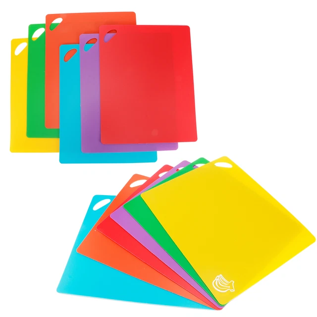 6Pcs/Set Cutting Board Chopping Boards Flexible Non‑Slip Vegetable Meat Tools