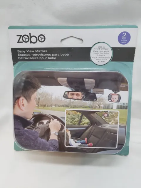 Zobo Baby View Mirrors - 2 Pack Use in Front or Rear of vehicle