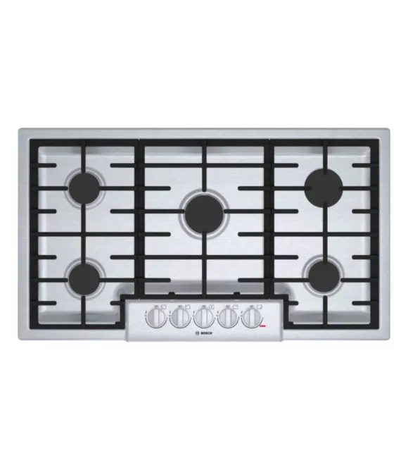 Bosch 800 Series 36in  Gas Cooktop with 5 Sealed Burners - NGM8656UC