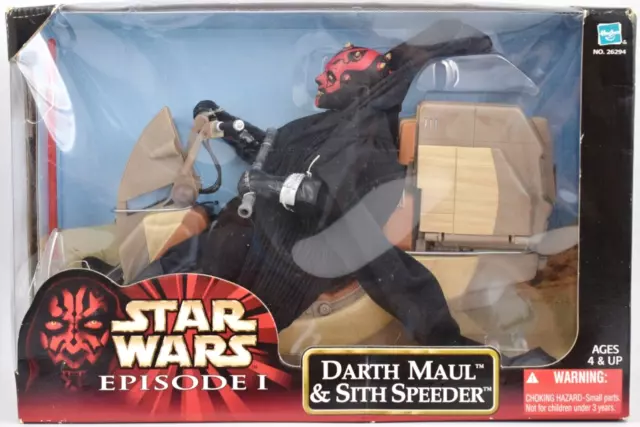 Star Wars Episode 1 Darth Maul & Sith Speeder 12" Action Figure MISB Hasbro 1999