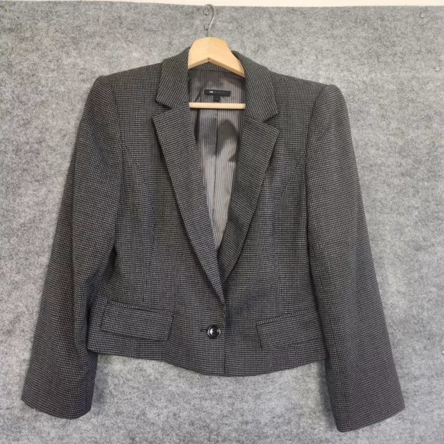 Cue Jacket Blazer Womens Size 14 Grey Single Button Office Corporate Business