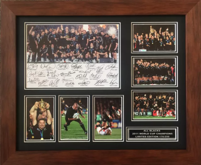 All Blacks 2011 World Cup Signed Limited Edition Framed Memorabilia 2