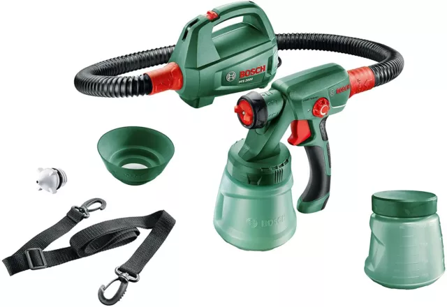 BOSCH Paint Spray Gun Air Sprayer System Kit Flow & Pattern Adjustment PFS 2000