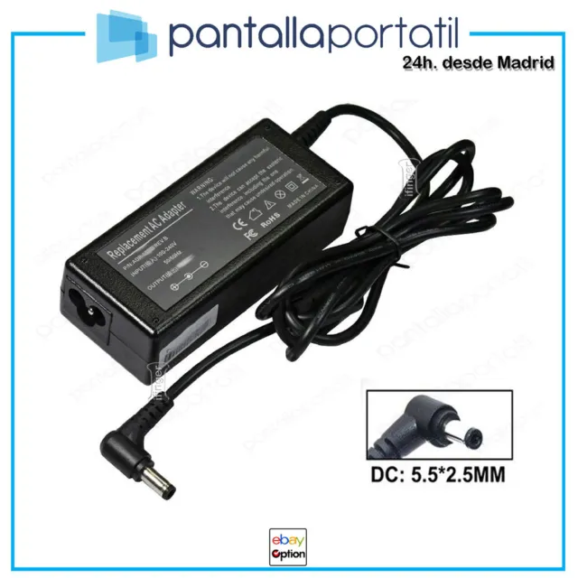 Adaptador de corriente 19V compatible con MONITOR TFT/LCD SLIMAGE 100D CARGAD...