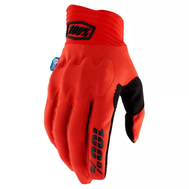 Handschuhe Moto-Cross 100% COGNITO SMART SHOCK Rot Schwarz 2