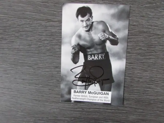 Barry McGuigan World Champion Boxer Boxing Original Hand Signed Photo Card