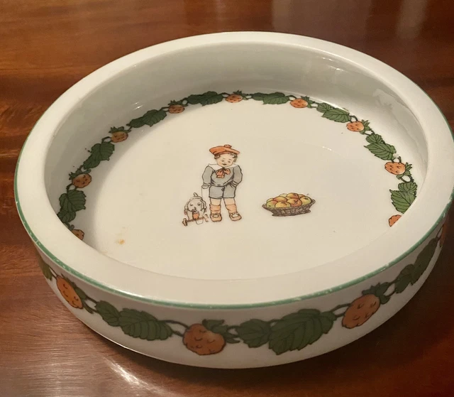 Antique Strawbridge & Clothier Porcelain Baby Bowl, Austria