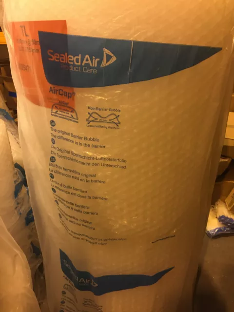 2 ROLLS 500mm x 100m AIRCAP BUBBLE WRAP - SMALL BUBBLES + 24h COURIER