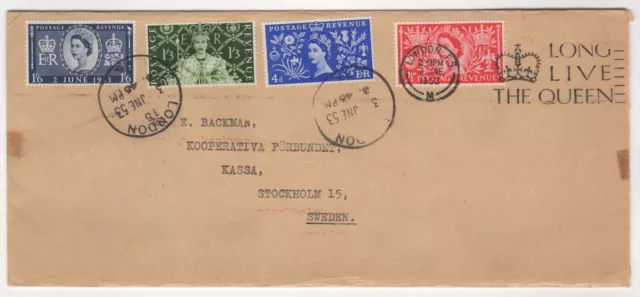 1953 Jun 3rd. First Day Cover. Coronation of Queen Elizabeth II.