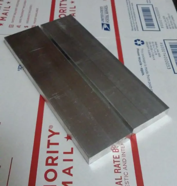 2 pc 1/2 X 2" X 6" long new 6061 T6 solid aluminum plate flat stock bar block 2