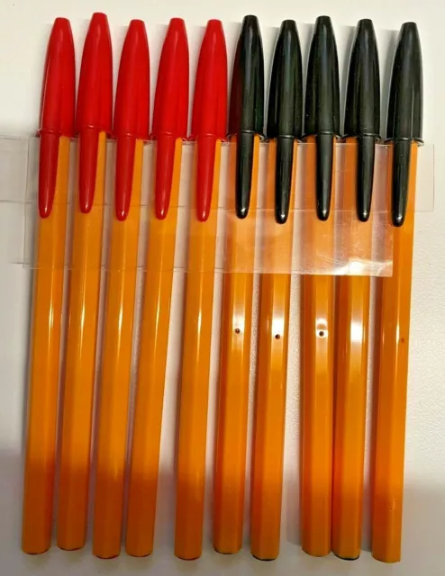 Fine Bic Orange  Fine Ballpoint Pens Ball Point Biros Blue,Green,Red & Black