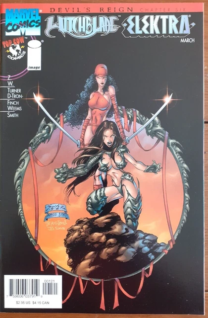 Witchblade/Elektra 1, Marvel Comics/Top Cow/Image, March 1997, Vf
