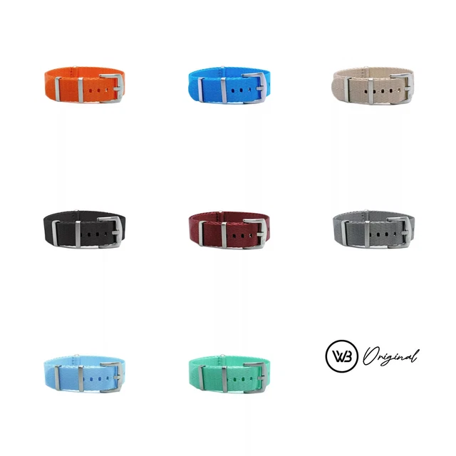 Bracelet De Montre Militaire Nato WB Original - Motif Chevrons - 8 Couleurs - Largeurs 20/22mm