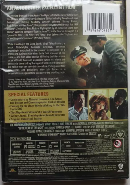 In The Heat Of The Night Edición 40 Aniversario [Nuevo Dvd] Sidney Poitier 2