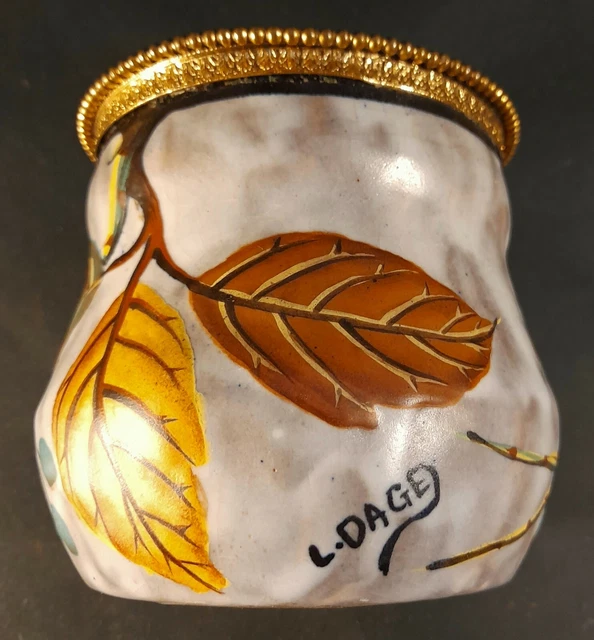 Vase en céramique émaillée  Art Déco 1930  signé  L Dage               1885-1961