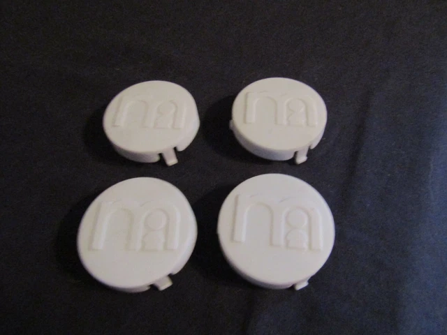 Set Of 4 Mothercare Pushchair Replacement Wheel Caps In White.