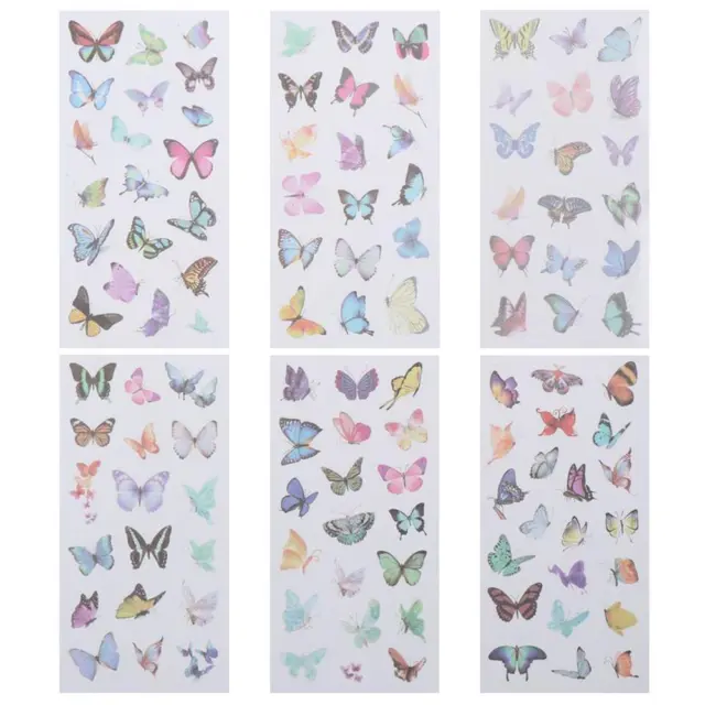 Multicolore Autocollants Papier Washi Stickers Papillon  Pour le bricolage