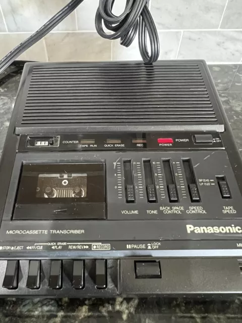Panasonic Microcassette Transcriber Recorder Model RR-930 Black Tested for Power 3