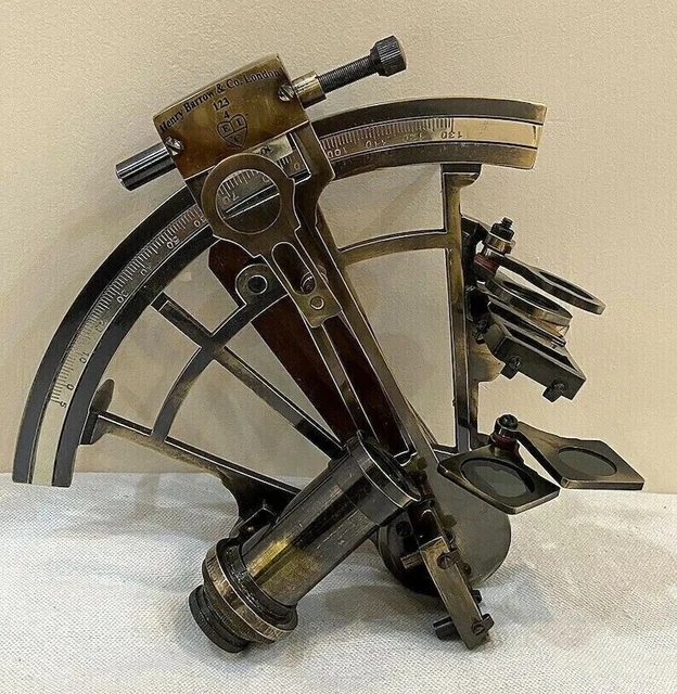 Antiques Oberfläche Messing Nautisch Navigations Astrolabium Instrument Sextant