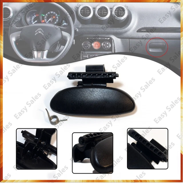Porte Couvercle De Boîte à Gants Peugeot 407 (2007) - Droite Avant - Noir - Avec Vérin - Réf. FA9818ZD