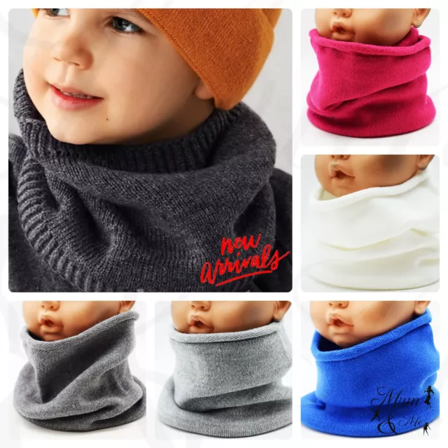 Kids Boys Girls Knitted Scarf Winter Scarf Neck Warmer