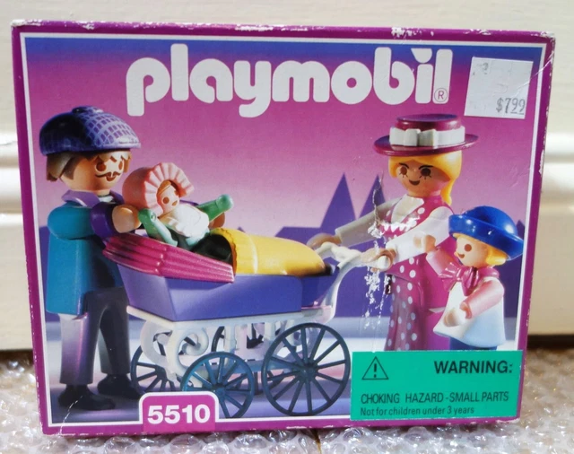 Famille Playmobil Bleue Custom Années 1900 - Figurines Miniature D'occasion