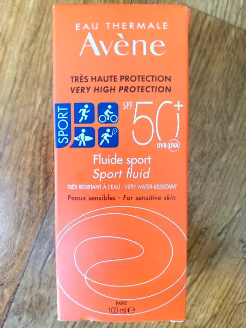 Avène SPF 50+ Crème Solaire Fluide Eau Thermale Peau sensible sèches 100ml