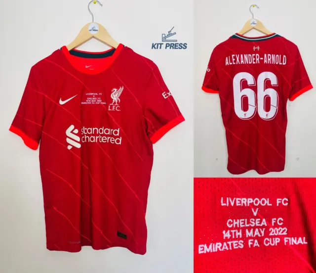 Liverpool Fa Cup Final Shirt 2022 Wembley, Match Details Embriodery #Aa#66#Bnwt