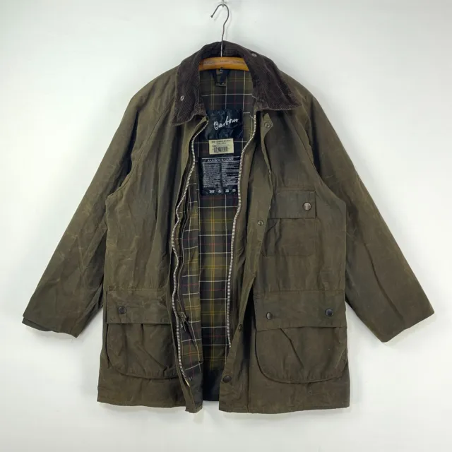 Barbour A840 Classic Solway C44 Wax Jacket Mens XL Olive Green Country Coat