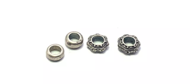 Genuine Silver 925 Chamilia 4 x Spacers Charm  PH1439