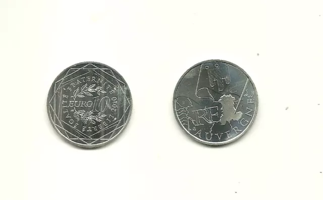 Piece 10 € Argent - France Euro Des Regions : Auvergne 2010 / Silver Coin Europe