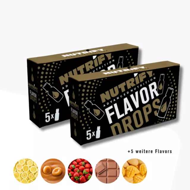 NUTRIFY Flavor Drops 10er Bundle Set zum Verschenken | 2x 5 Aromatropfen vegan