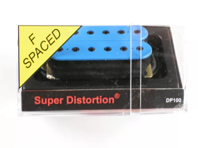 DiMarzio F-spaced Super Distortion Bridge Blue W/Black Poles DP 100