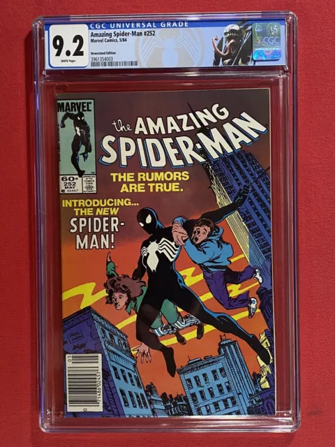 Amazing Spider-Man #252 CGC 9.2 Marvel MCU 1st App Black Suit Newsstand White