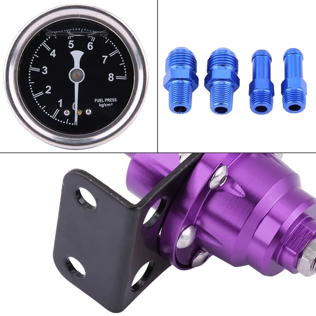 ♡ Kit misuratore olio regolatore pressione carburante regolabile 1:1 auto alluminio 160psi