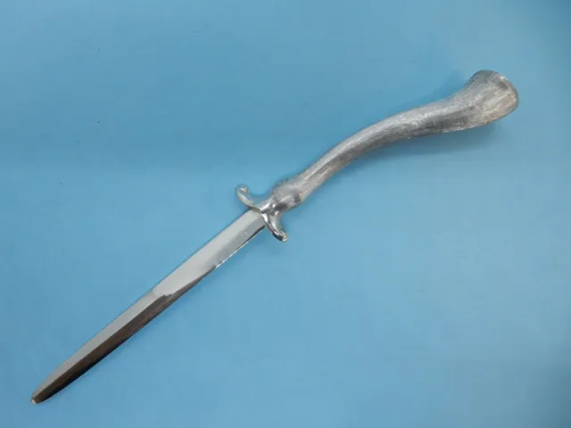 Solid SILVER Letter Opener. Ari Norman, London Import 1977 'Swan Neck'