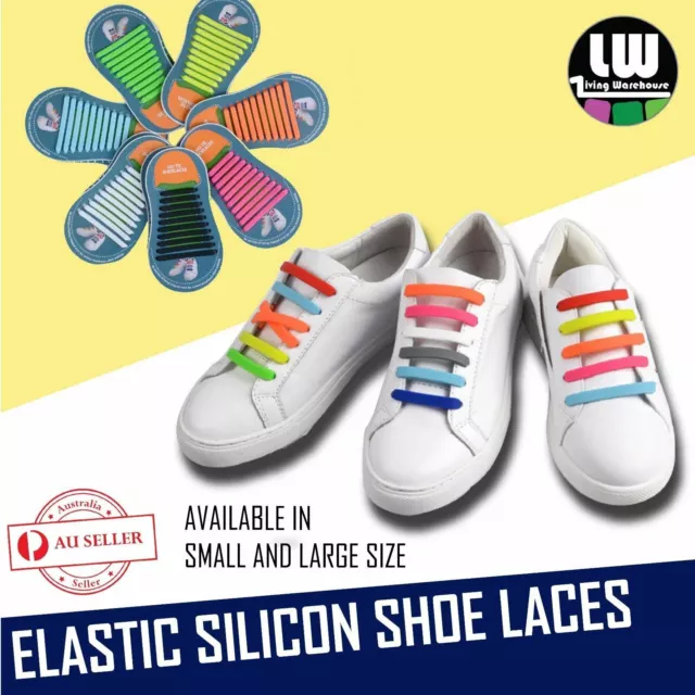 Easy Lazy No Tie Elastic Silicone Shoe Laces Cool Guy Shoelaces Unisex