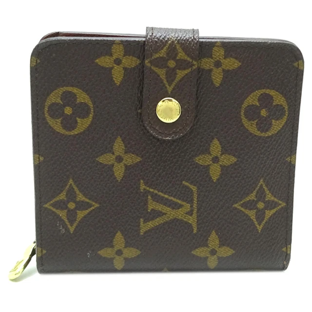 LOUIS VUITTON LV Compact Zip M61667 (Discontinued) Bifold Wallet Monogram Brown