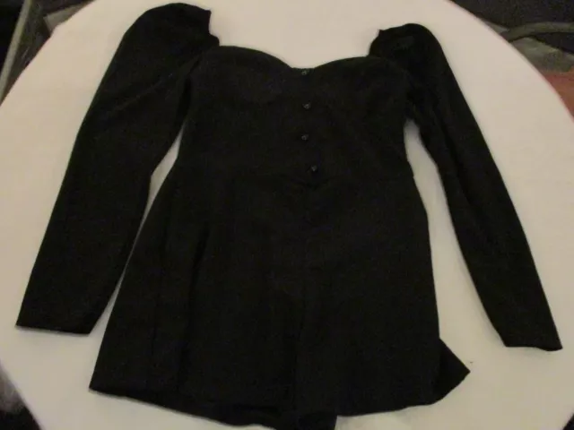 Boohoo Black blouse sz 8