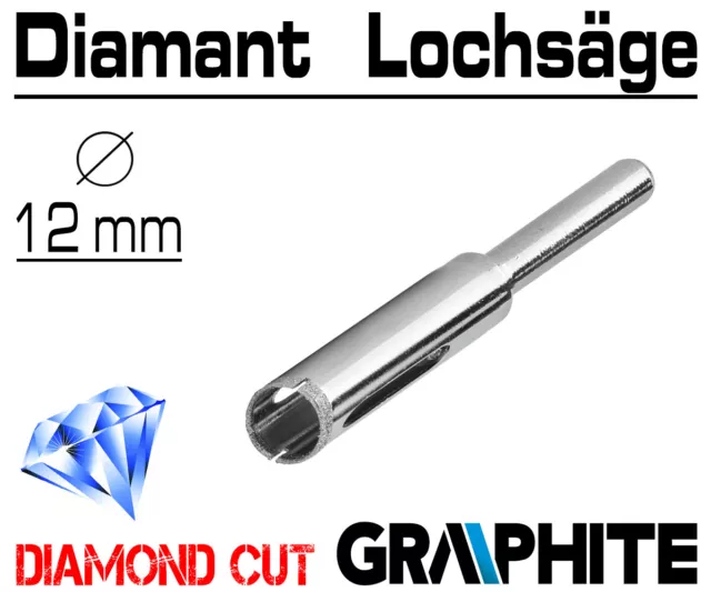 Granit Fliesen Diamant Bohrkrone Ø 12 mm Loch Bohrer Für Glas Keramik Marmor