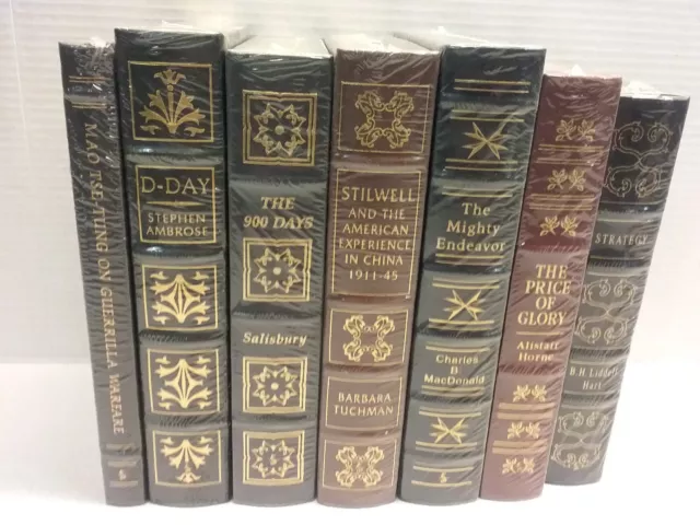 Lot of 7 NEW Easton Press Military History Books: D-Day, Mao Tse-Tung on Gorilla