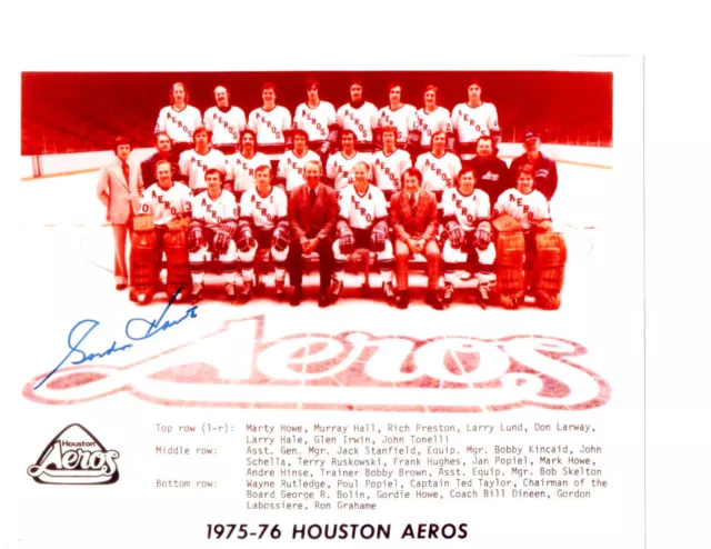 1975 1976 Houston Aeros 8X10 Team  Photo  Hockey Nhl Gordie Mark Marty Howe Hof
