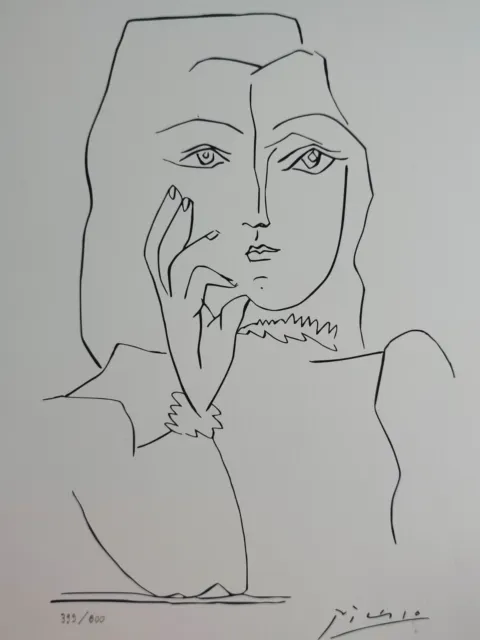 Pablo Picasso, litografia originale Dora Maar esemplare numerato con autentica