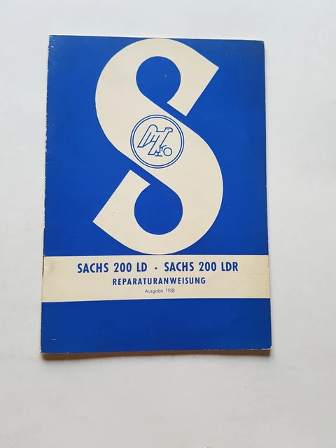 Sachs 200 LD -200 LDR 1958 manuale officina tedesco originale reparaturanweisung