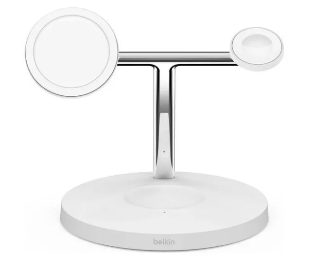 Belkin BOOST CHARGE PRO 3-in-1 Wireless Charger with MagSafe 15W White