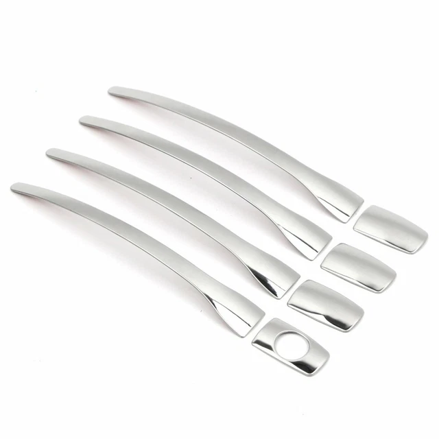 Battitacco Auto In Acciaio Inox Per Peugeot 5008 308 2008 3008 307 206 207 407 408 (2008-2017) - Set 4 Pezzi Antigraffio