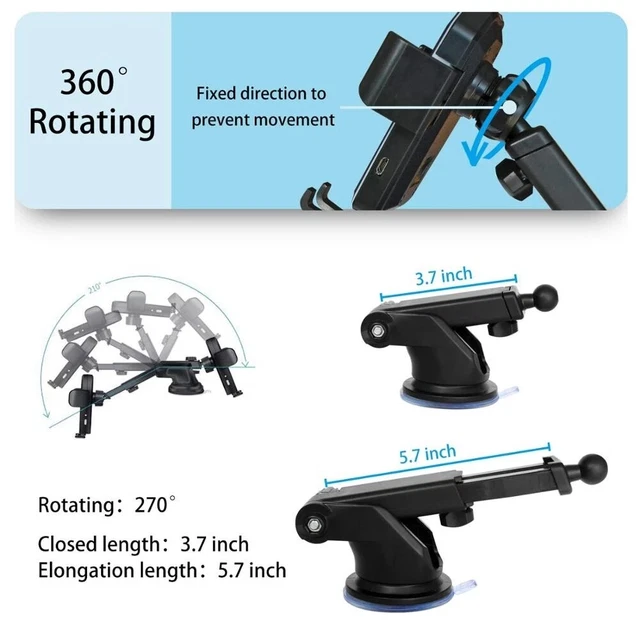 10W Wireless Charger Auto Handyhalterung mit Ladefunktion,Kfz Handy Halterung 2