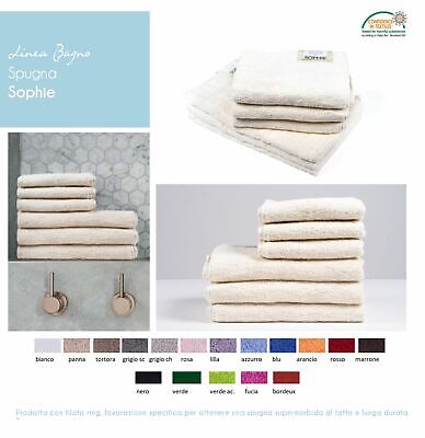 DAYLIGHT Set 1+1 Asciugamano spugna in cotone ALESSANDRA vari colori 